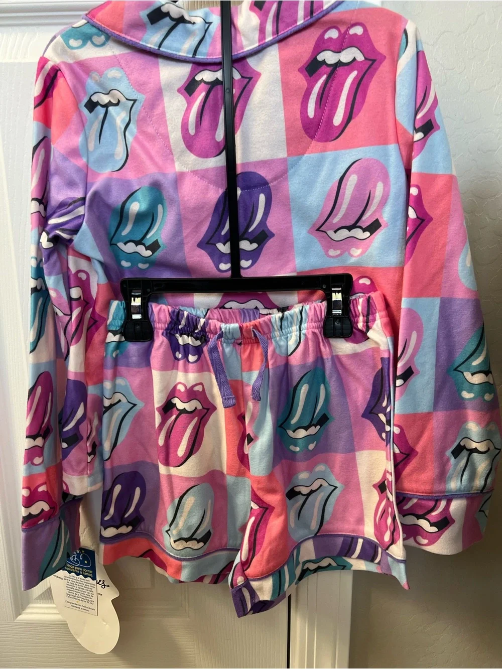 Rolling Stones girl's 2-piece fleece pajama set NWT size 6/6x~ $15